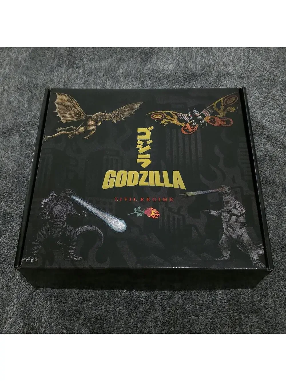 Civil Regime x Godzilla Basic Tees Box Set, Medium (boxy cropped fit), NWT